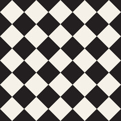 Vector seamless pattern. Repeating geometric abstract elements. Stylish monochrome background design.