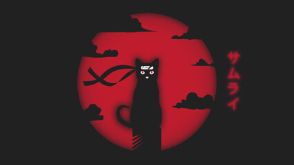 Ninja cat wallpaper  © Илья Титов