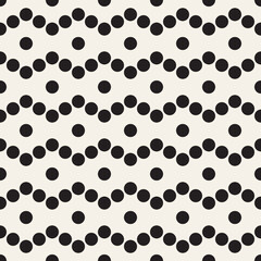 Vector seamless pattern. Repeating geometric abstract elements. Stylish monochrome background design.