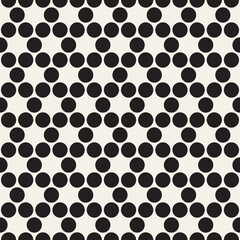 Vector seamless pattern. Repeating geometric abstract elements. Stylish monochrome background design.