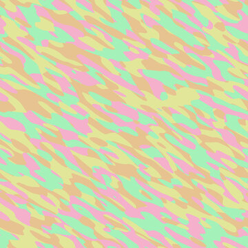 Boho Colorful Funky Bright Pastel Camo Abstract Digital Seamless Background