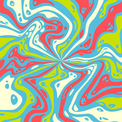 Abstract psychedelic groovy background.
