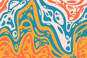 Abstract psychedelic groovy background.