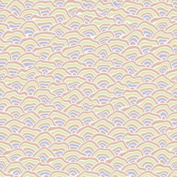 Funky Colorful Squiggly Trippy Seigaihai Abstract Digital Seamless Background