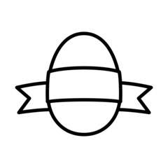 Easter Egg With Ribbon Icon