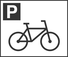 Pictogram for parking area for bicycles