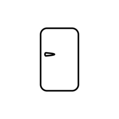Refrigerator line icon, vector outline logo isolated on white background