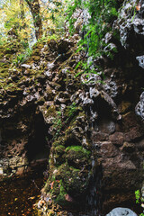 Waterfall in nature in Sintra Portugal