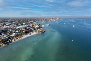 la paz bcs baja california sur mexico aerial view panorama