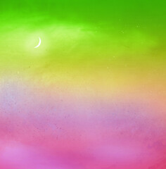 Romantic sunset sky as natural background