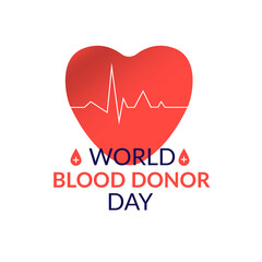 world blood donor day June 14th vector. blood donor day