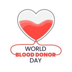 world blood donor day June 14th vector. blood donor day