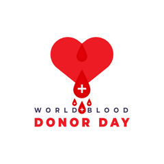 world blood donor day June 14th vector. blood donor day