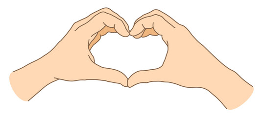 Obraz premium Love hand gesture icon.