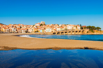 View on Banyuls-sur-Mer, a coastal village in southern France, close to the border with Spain