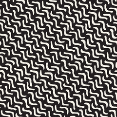 Vector seamless pattern. Repeating geometric abstract elements. Stylish monochrome background design.