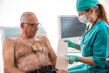 Holter device in the department of cardiology in the hospital