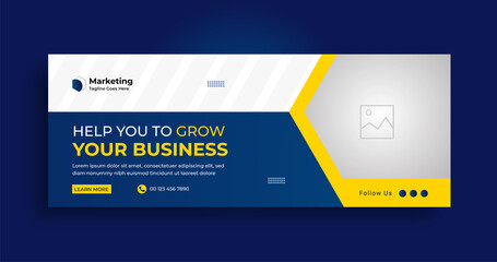 Corporate business marketing promotion agency facebook cover and web banner design template