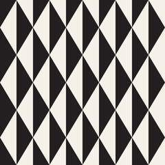 Vector seamless pattern. Repeating geometric abstract elements. Stylish monochrome background design.