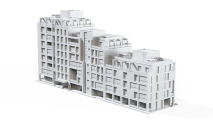 3D render of modern houses