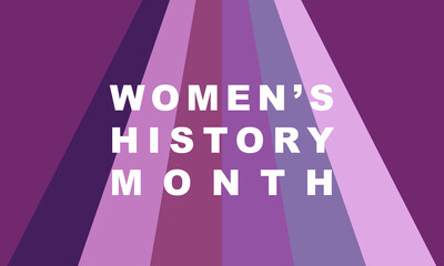 Women's History Month - card, poster, template, background. Vector EPS 10 - 487180211
