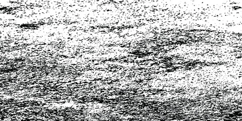 Monochrome texture composed of irregular graphic elements. Distressed uneven grunge background. Abstract vector illustration. Overlay for interesting effect and depth. Isolated on white background.