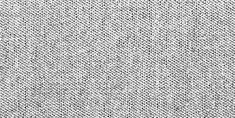 Vector fabric texture. Distressed texture of weaving fabric. Grunge background. Abstract halftone vector illustration. Overlay to create interesting effect and depth. Black isolated on white. EPS10.