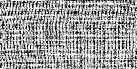 Vector fabric texture. Distressed texture of weaving fabric. Grunge background. Abstract halftone vector illustration. Overlay to create interesting effect and depth. Black isolated on white. EPS10.
