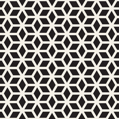 Vector seamless pattern. Repeating geometric abstract elements. Stylish monochrome background design.