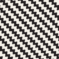 Vector seamless pattern. Repeating geometric abstract elements. Stylish monochrome background design.