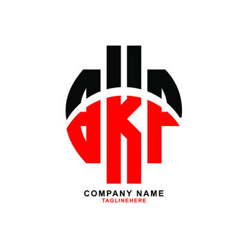 BKP letter design. BKP letter logo design with white background. BKP creative letter logo with two colors.
