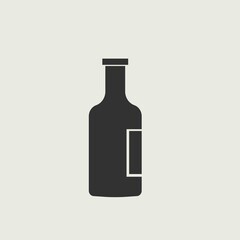 Bottle of beer vector icon illustration sign