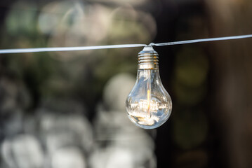 outdoor e27 led bulb on one wire, to reduce electricity consumption and pollution.