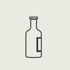 Bottle of beer vector icon illustration sign