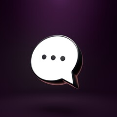 Speech bubble. 3d rendering. Chatting. 