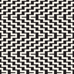 Vector seamless pattern. Repeating geometric elements. Stylish abstract monochrome background design.