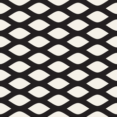 Vector seamless pattern. Repeating geometric elements. Stylish abstract monochrome background design.