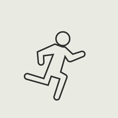 Running man vector icon illustration sign