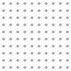 Square seamless background pattern from geometric shapes are different sizes and opacity. The pattern is evenly filled with big black vision symbols. Vector illustration on white background