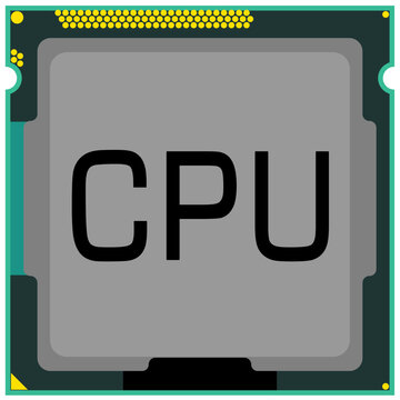cpu processor intel core chip hardware for computer pc motherboard technology element illustration graphic