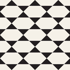 Fototapeta premium Vector seamless pattern. Repeating geometric abstract elements. Stylish monochrome background design.
