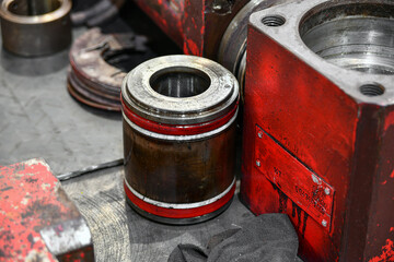 Piston with cuffs for repair and restoration of hydraulic pumps from various units.