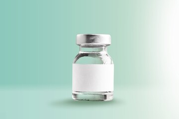 A new covid-19 vaccine ampoule or vial. Concept new vaccine for coronavirus