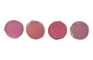 Lipstick cuts isolated on white background