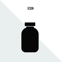 Pills bottle vector icon illustration sign