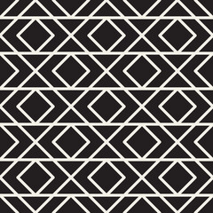Vector seamless pattern. Repeating geometric elements. Stylish monochrome background design.