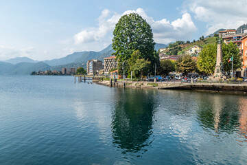 The promenade of Omegna on the Lake Orta