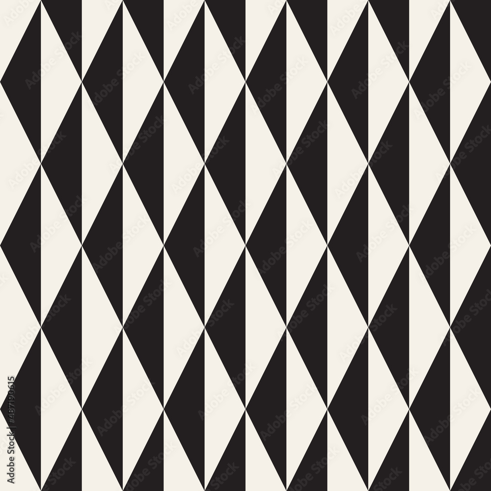 Wall mural vector seamless pattern. repeating geometric elements. stylish monochrome background design.