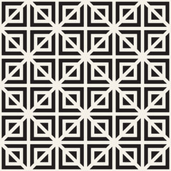 Vector seamless pattern. Repeating geometric elements. Stylish monochrome background design.