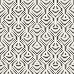 Vector seamless pattern. Repeating geometric elements. Stylish monochrome background design.